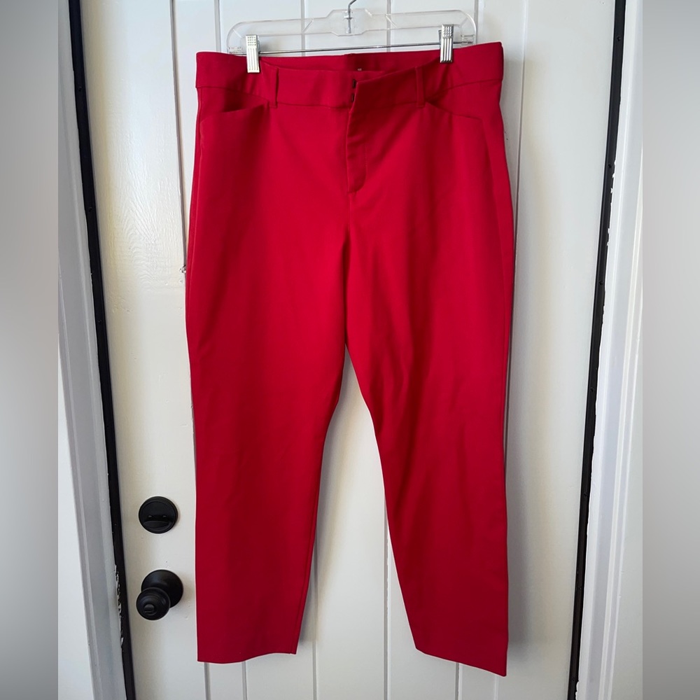 Old Navy Pixie Women's Red Mid-Rise Casual Pants Size 16